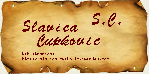 Slavica Čupković vizit kartica